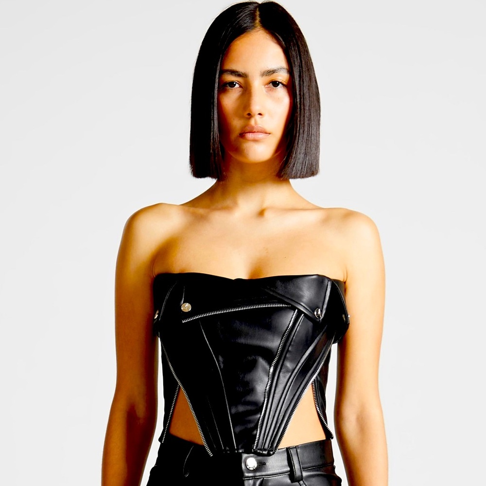 Leather Biker Corset